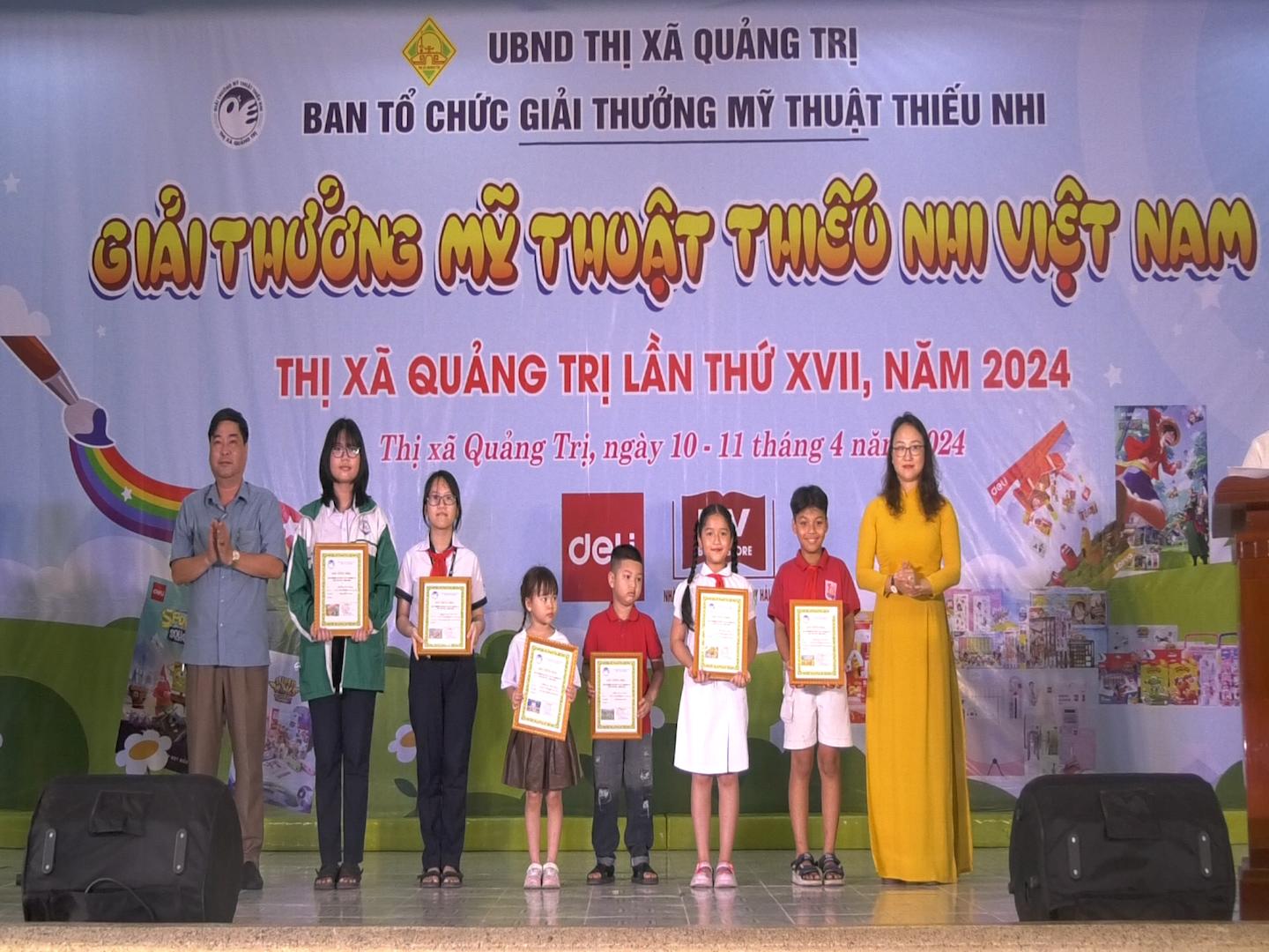 Bế mạc giải thưởng Mỹ thuật thiếu nhi thị xã Quảng Trị lần thứ XVII năm 2024